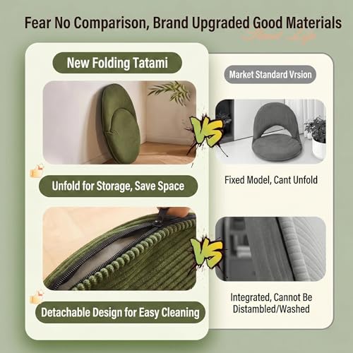 Foldable Floor Chair with Back Support – 5-Position Adjustable Lounger