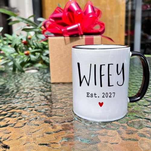 Dnuiyses Hubby Wifey Couple Mug Set Wedding Gift for Newlyweds