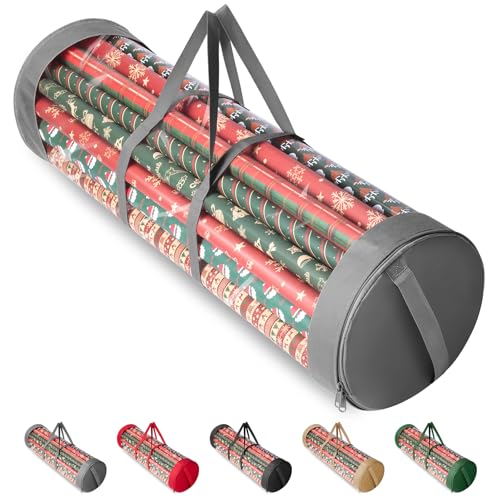 Christmas Wrapping Paper Storage Organizer 41 Inch Oxford Fabric Holder