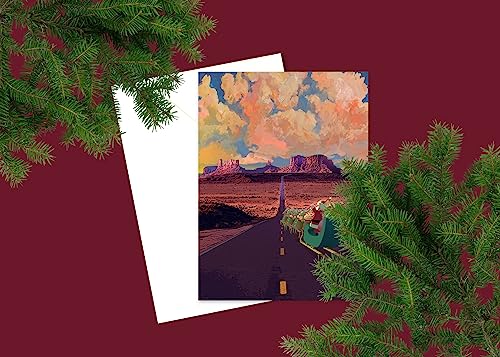 Stonehouse Collection Monument Valley Christmas Cards, 18 Pack with Envelopes