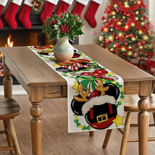 Christmas Table Runner 13x72 Inch Holiday Xmas Home Decor Party Tablecloth
