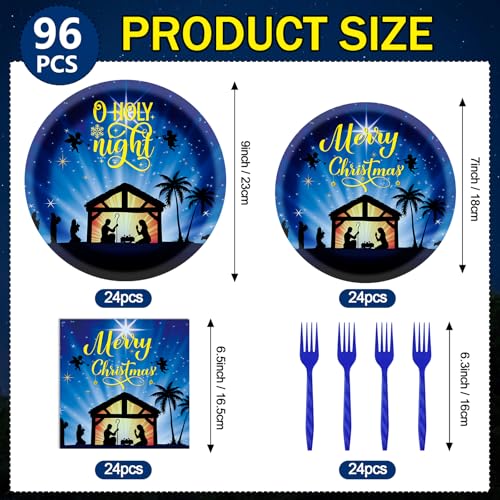 Holy Nativity Party Supplies Set for Christmas Nativity Theme - 24 Guests