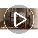 Solid Wood Freestanding Coat Rack with Shelves and 5 Hooks