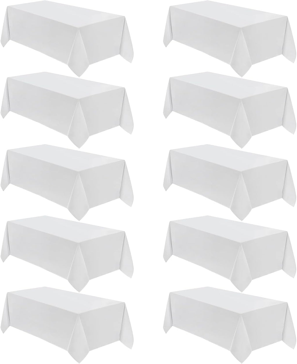 VidaFete Table Cloth - 90 x 132 Inch Rectangle Polyester | Stain & Wrinkle Resistant White Table Cover for Dining & Events