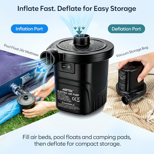 Rechargeable Portable Electric Air Pump, 4000mAh Quick-Fill Inflator