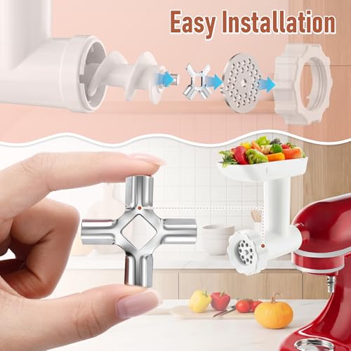 2-Pack Stainless Steel Meat Grinder Blades for Food Grinder Attachments