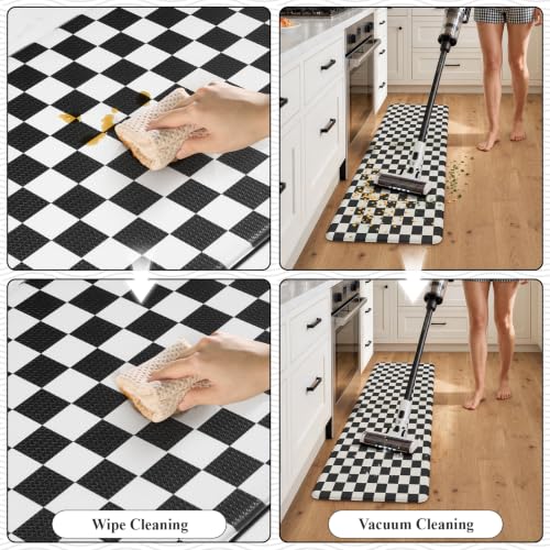 2-Piece Anti-Fatigue Kitchen Mat Set, Cushioned Non-Slip Floor Rugs