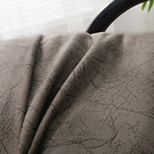 Premium Velvet Full Size Futon Cover with 3-Side Zipper - Coffee