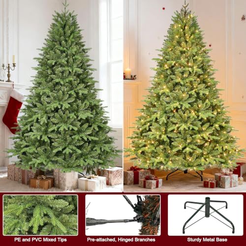 Treepool 6FT Prelit Artificial Christmas Tree with 1720 Tips & 400 Warm White Lights - Model VFP60TP-1458T-400L
