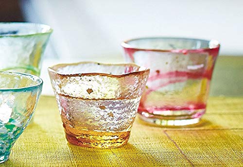 Aderia Tsugaru Biidoro 5-Piece Mini Glass Set - Assorted Japanese Seasonals