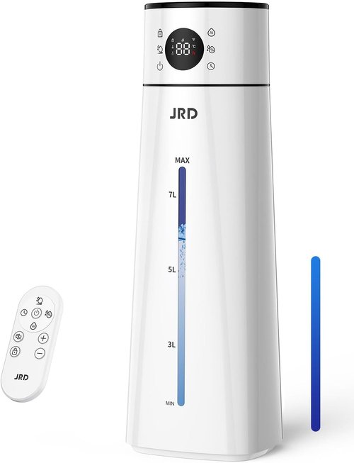 JRD Humidifier - Ultrasonic Cool Mist for Large Rooms | 8L Capacity, Remote Control, 10 Mist Modes, 24H Timer