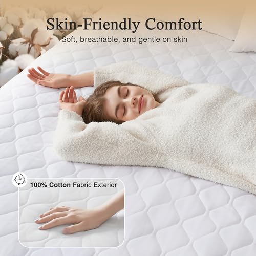 Heated Mattress Pad - 20 Heat Settings, Cotton, King Size