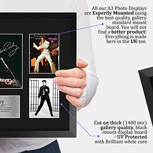 Framed Elvis Presley Autograph Display Print 16 x 12 Inch Memorabilia