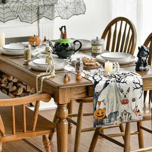 Artoid Mode 13x72 Inch Halloween Table Runner Home Party Decor Beige