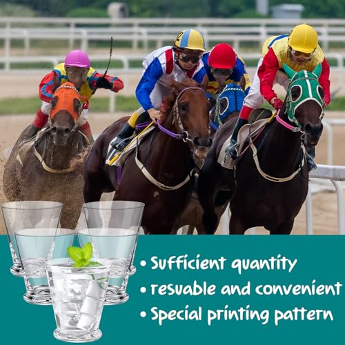 Sliner 4 Pack Mint Julep Cups - 12oz Derby Cocktail Glasses for Parties