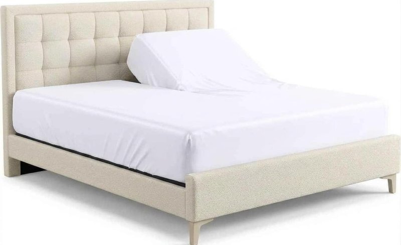 Viscose from Bamboo Fitted Bottom Sheet Only, Split Top King Size (Flex Head), Deep Pocket, Extremely Soft Sheets, Solid White