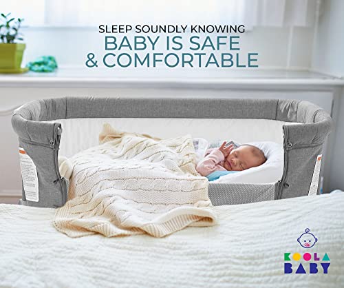 3-in-1 Portable Baby Bassinet, Bedside Sleeper & Playpen - Adjustable Grey