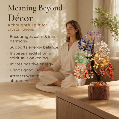 7 Chakra Crystal Tree of Life - Handmade Natural Healing Decor