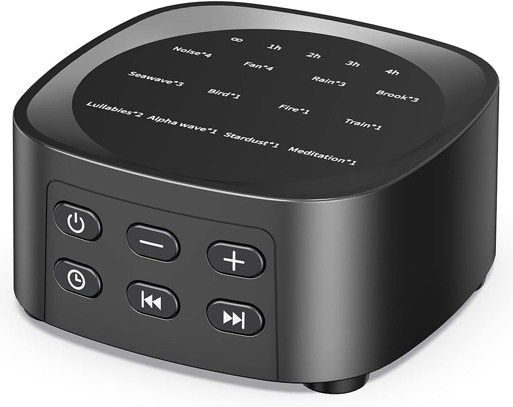 Sleepbox White Noise Sound Machine - 25 Soothing Sounds, 36 Volume Levels, Portable Design for Home & Travel