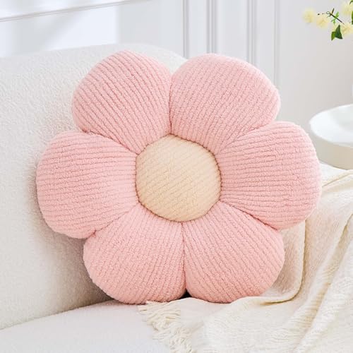 Flower Shaped Plush Pillow, Aesthetic Daisy Throw Cushion for Home Decor