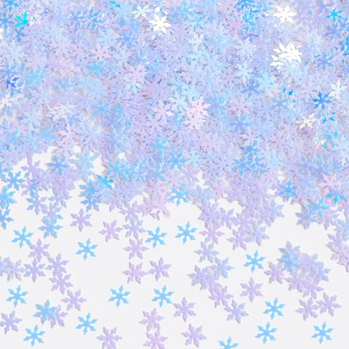 Iridescent Snowflake Confetti 2000pcs 50g Glitter Table Scatter for Christmas Decor