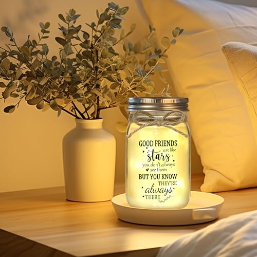 Friendship Decorative Glass Jar with LED String Lights Gift for Friends