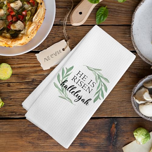 He is Risen Easter Kitchen Towels - 16x24 in microfiber, religious gift (Risen2)