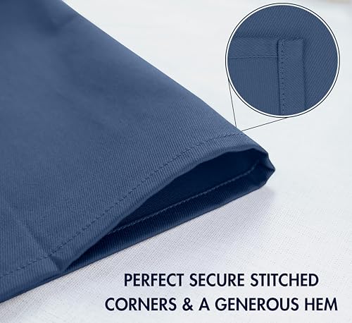 Cotton Cloth Napkins Set of 12 - 18x18 Inch Washable Ocean Blue Table Linens