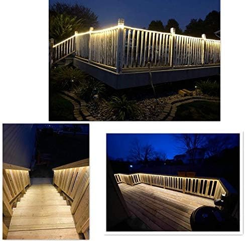 Skiennix 100Ft LED Rope Lights - Warm White, Waterproof Indoor/Outdoor, 1080 LEDs for Garden & Patio Decor