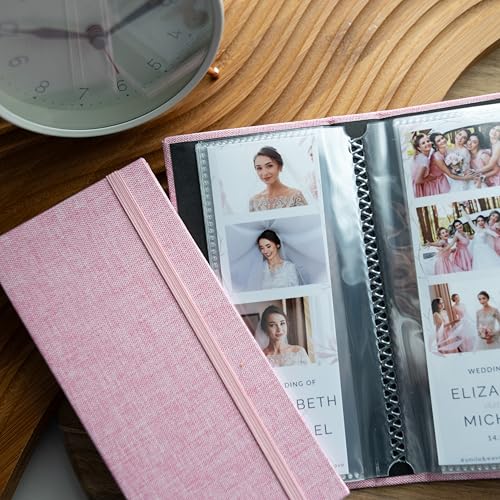 Photo Booth Strip Album - 2x6 Picture Keepsake Book - Woven Hard Cover