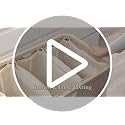 185L 3-Section Laundry Hamper with Lid, Foldable Clothes Sorter Basket