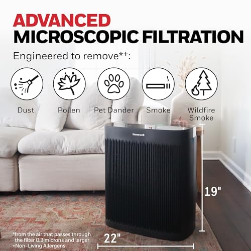 Extra Large Room HEPA Air Purifier with Air Quality Monitor & Auto Mode