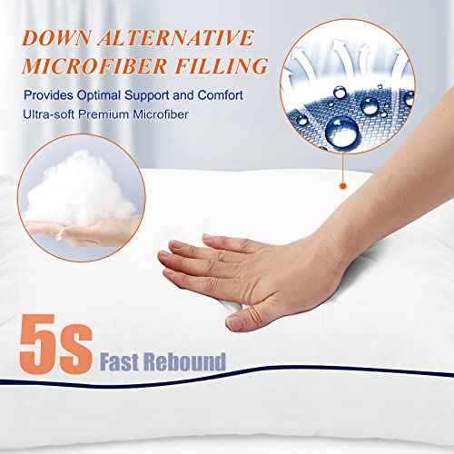 Cooling Down Alternative Bed Pillows Set of 2 - Standard Size 43x66CM