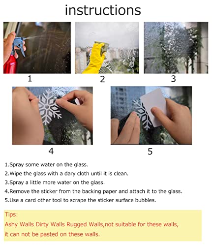 Christmas Window Wall Decals Set – Santa, Snowman, Deer & Snowflake Clings, Removable Vinyl