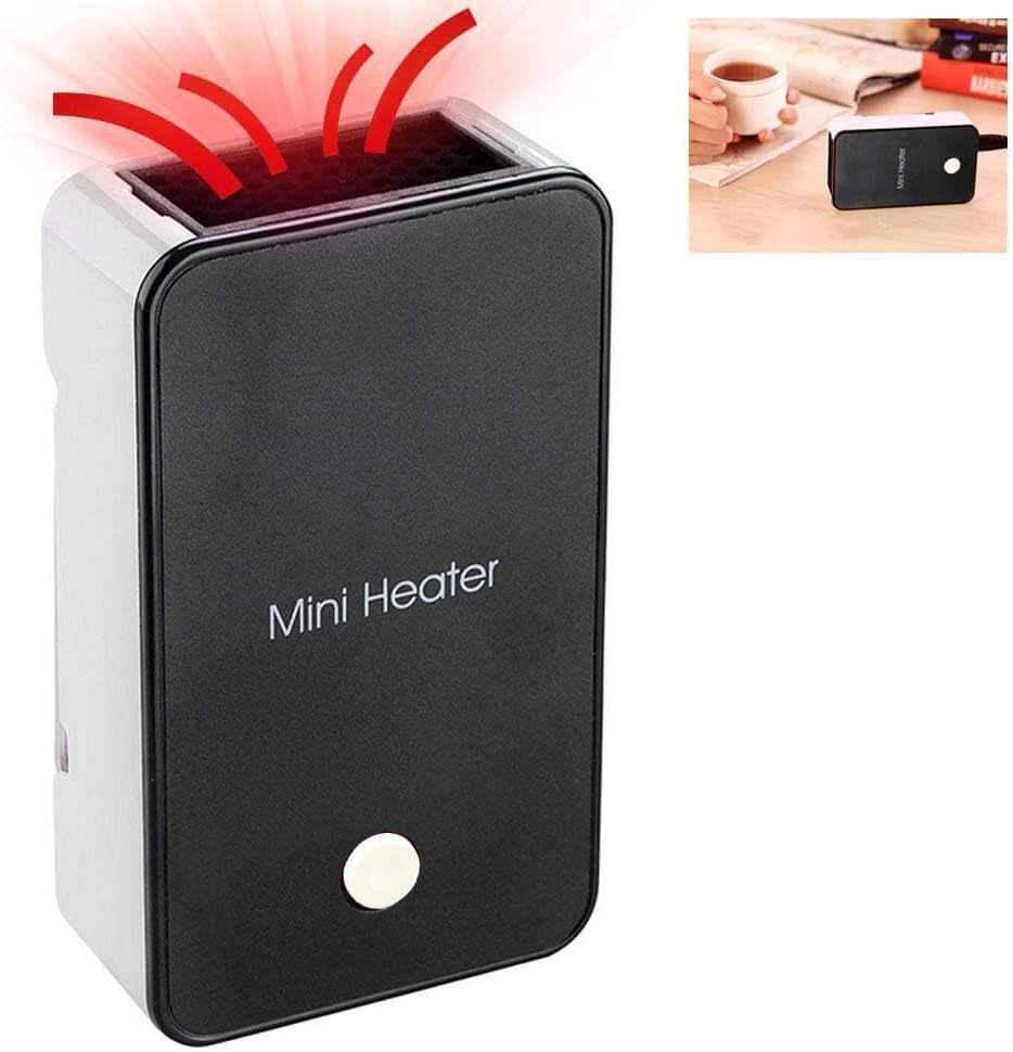 YOUCIDI Mini Portable Electric Fan Heater - Energy-Saving Room & Office Warmer | Black