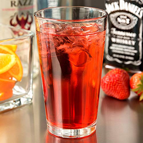 16oz Heat-Treated Mixing Glass - Durable Pint Beer Glass, Set of 4