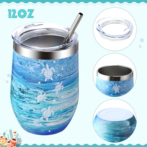 Tondiamo 7-Piece Sea Turtle Gift Set for Women - Ocean Themed Accessories & Decor