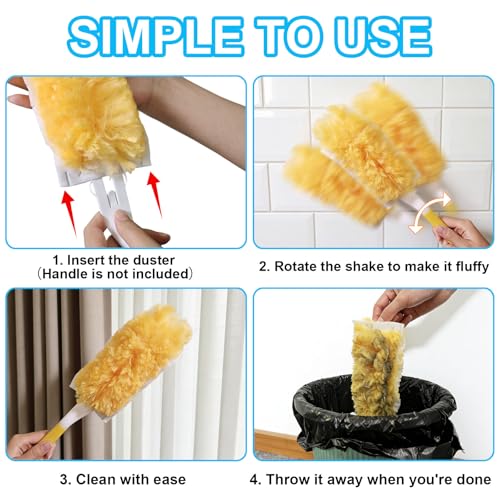 20-Pack 360° Heavy Duty Disposable Duster Refills for Multi-Surface Cleaning
