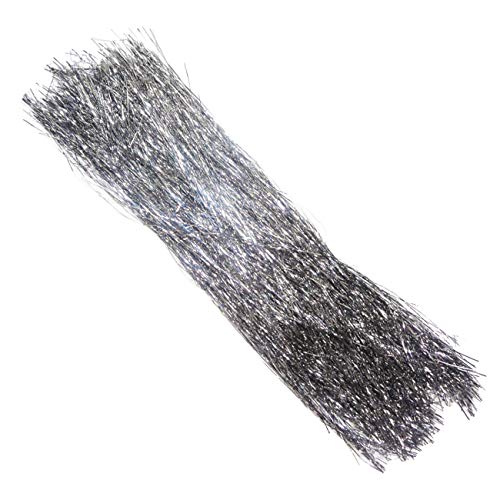 Silver Tinsel Icicles for Christmas Tree Decor - 18 Inch Strands (3 Pack)