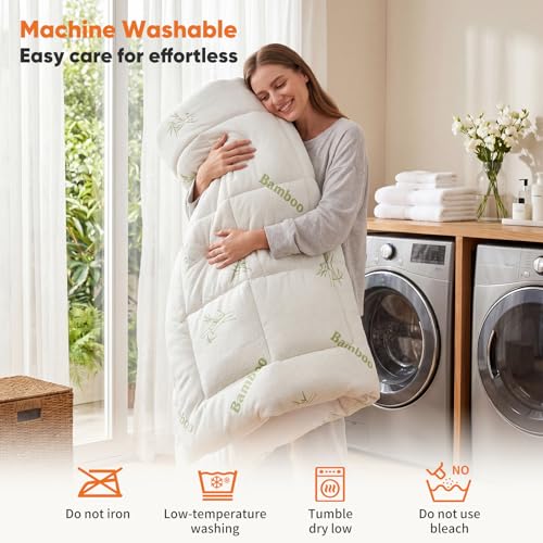 Bamboo Viscose Mattress Topper - Cooling & Breathable Bed Pad