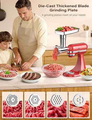 18-Piece Stainless Steel Meat Grinder Attachment for Stand Mixers