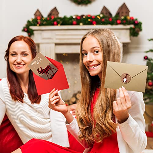 Funrous Classic Style Christmas Money Gift Card Holders Set with Envelopes & Stickers - 40 Pack