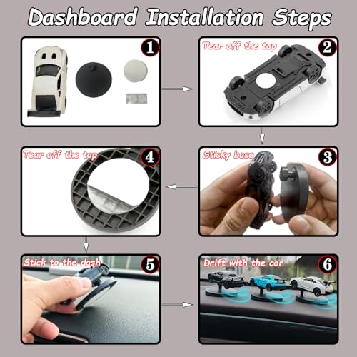 Interactive Mini Drift Car Dashboard Ornament - Dynamic 1:64 Scale Decor