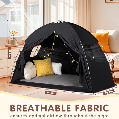 Kids Indoor Privacy Bed Tent - Breathable Playhouse & Sleep Canopy