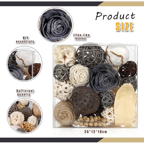 Natural Scented Potpourri Bowl Filler - 2 Boxes White Dried Flowers