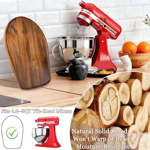 Acacia Wood Mixer Slider Tray for 4.5-5 Qt Stand Mixers