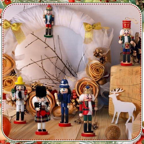 Liliful Christmas Nutcracker Ornament 18 Wooden Hanging Tree Decor,