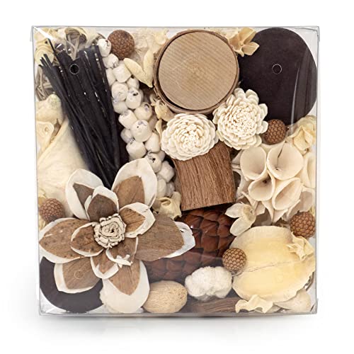 Coconut Sandalwood Scented Potpourri Decorative Vase and Bowl Filler