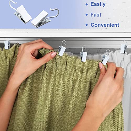 120-Piece Small White Metal Curtain Clip Hooks for Hanging Decor and Photos