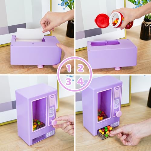 YOBRO Pink Candy Dispenser Mini Vending Machine for Desktop